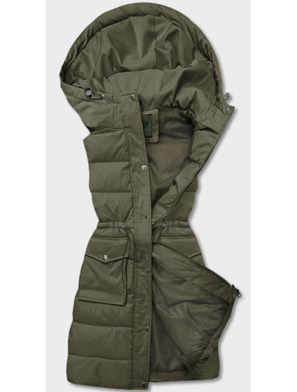 Dámská péřová vesta v army barvě s kapucí model 17814700 - CANADA Mountain