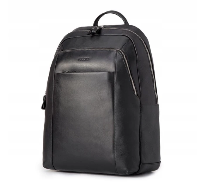 Pánský kožený batoh na notebook  Royal Collection Black - model 21933132