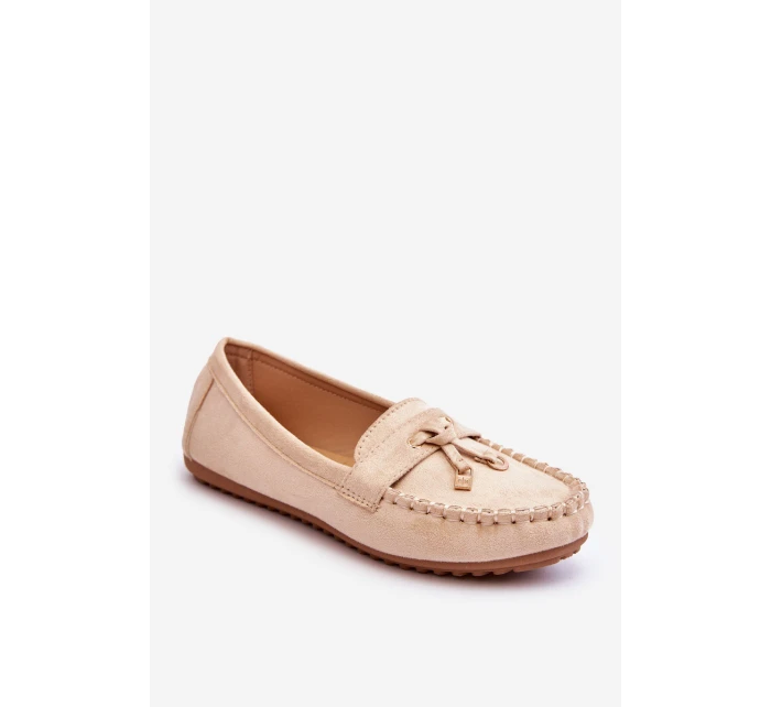 Klasické semišové mokasíny Béžová Good Time