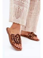 Dámské Ploché Pantofle S Přezkou Leopard model 21699424 - Boto