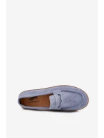 Pánské Mokasíny S Pletením Modré model 21701399 - Boto
