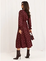 Sukienka MI SK model 22340928 bordowy - FPrice Sukienka MI SK model 22340928 bordowy - FPrice