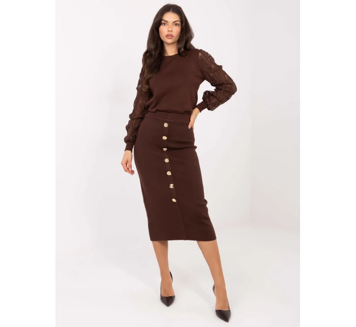 Spódnica PM SD model 21787914 brązowy - FPrice