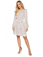 Šaty áčkového strihu M715 šampanská - Moe