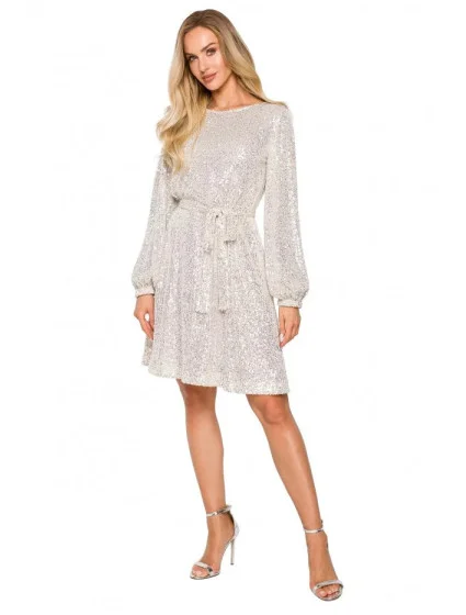 Šaty áčkového strihu M715 šampanská - Moe