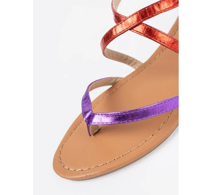 Pohodlné fialové sandále pre ženy bez podpätku Pohodlné fialové sandále pre ženy bez podpätku