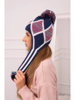 Dámska klapka na uši Eunika K322 navy blue Dámska klapka na uši Eunika K322 navy blue