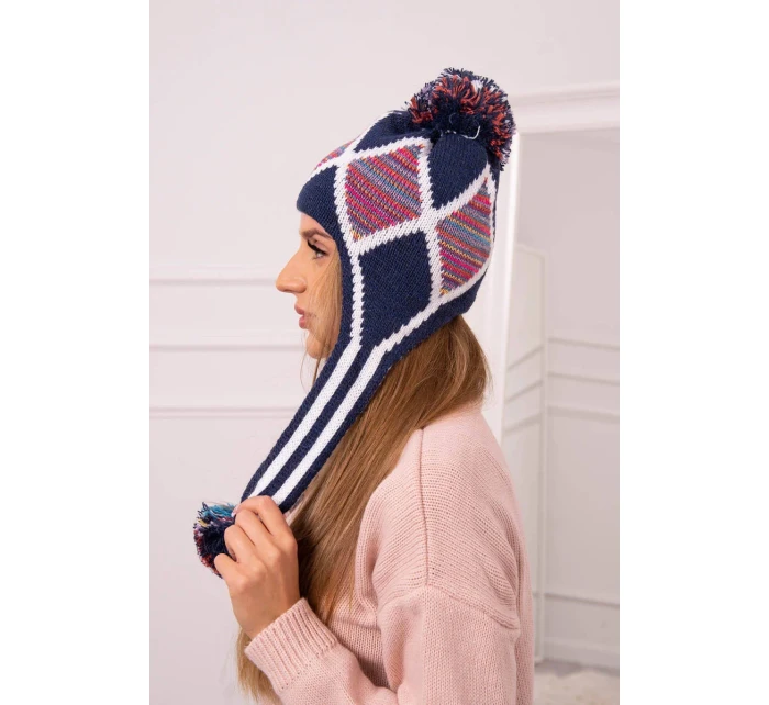 Dámska klapka na uši Eunika K322 navy blue Dámska klapka na uši Eunika K322 navy blue