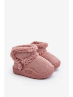 Dětské sněhule na suchý zip růžové model 21645707 - Boto