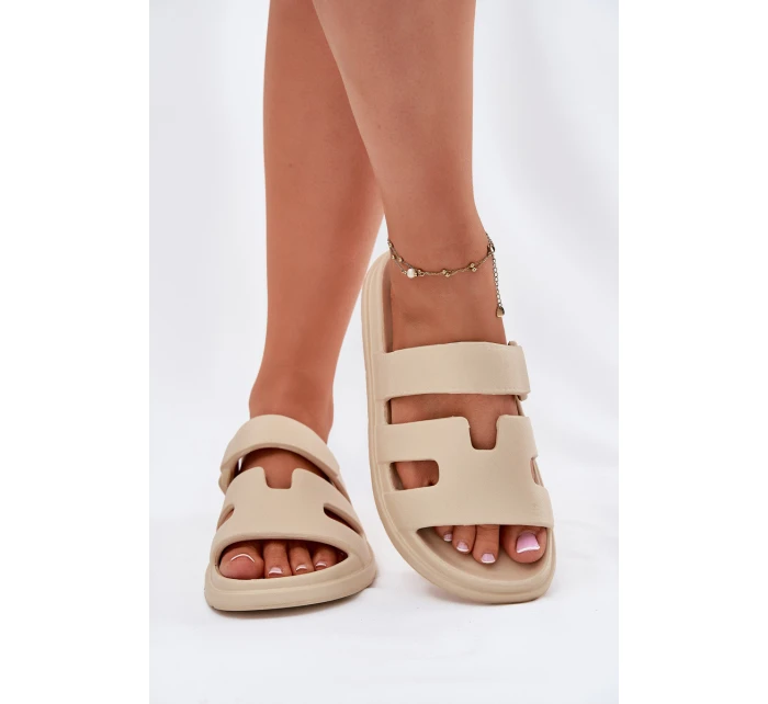 Pěnové Dámské Sandály Béžové model 21698486 - EVENTO Pěnové Dámské Sandály Béžové model 21698486 - EVENTO