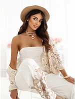 Sweter CS SW model 22099843 beżowy - FPrice Sweter CS SW model 22099843 beżowy - FPrice