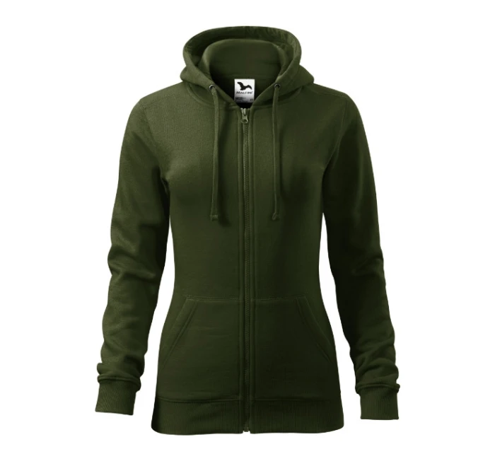 Trendy Zipper mikina dámská military