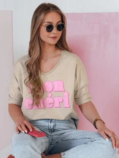 Dámska blúzka CHERINO hnedá s potlačou FashionStreet RY2830