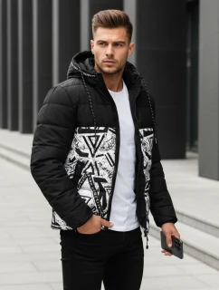 Pánská prošívaná zimní bunda s kapucí černá Dstreet model 21995772 - FashionStreet