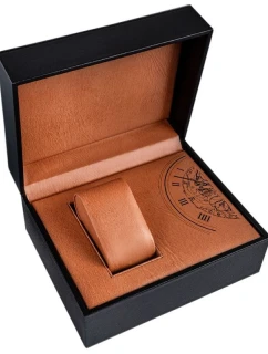 Drevená mahagónová krabička na hodinky PREMIUM PDR-4