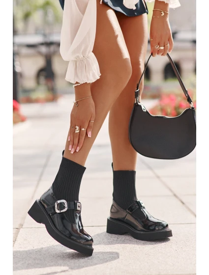 Lakované Boty Se A Přezkou Černé model 21671876 - S.Barski