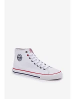 Materiałowe Trampki Męskie Big Star NN174305 HI-POLY SYSTEM Białe