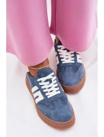 Dámské tenisky z přírodního semiše modré model 22027724 - EVENTO