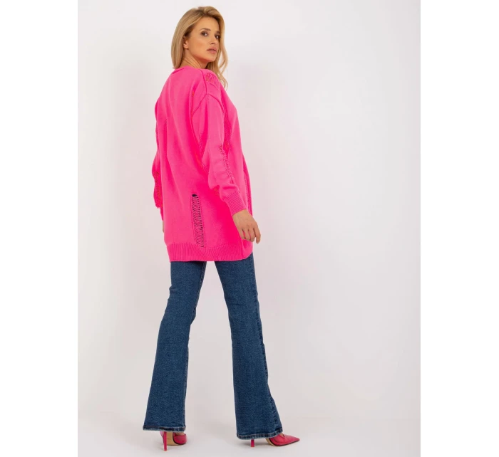 Dámsky kardigan LC SW 8042.69 fluo ružová - FPrice