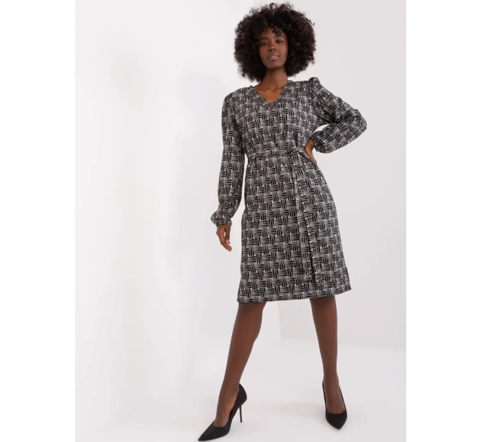 Šaty LK SK 509474 2.55P sivá čierna