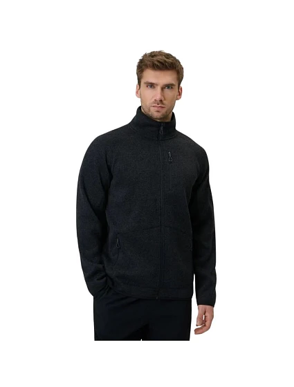 Pánsky fleece 4F M443 deep black melange 4FWSS26TFLEM443 20M