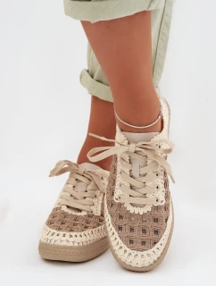 Kožené batohy Dámské polobotky D&A GR61-5951 Béžové