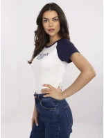 NM TS Tričko V7939.50 tmavomodrá a biela