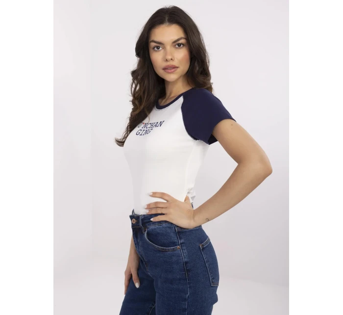 NM TS Tričko V7939.50 tmavomodrá a biela