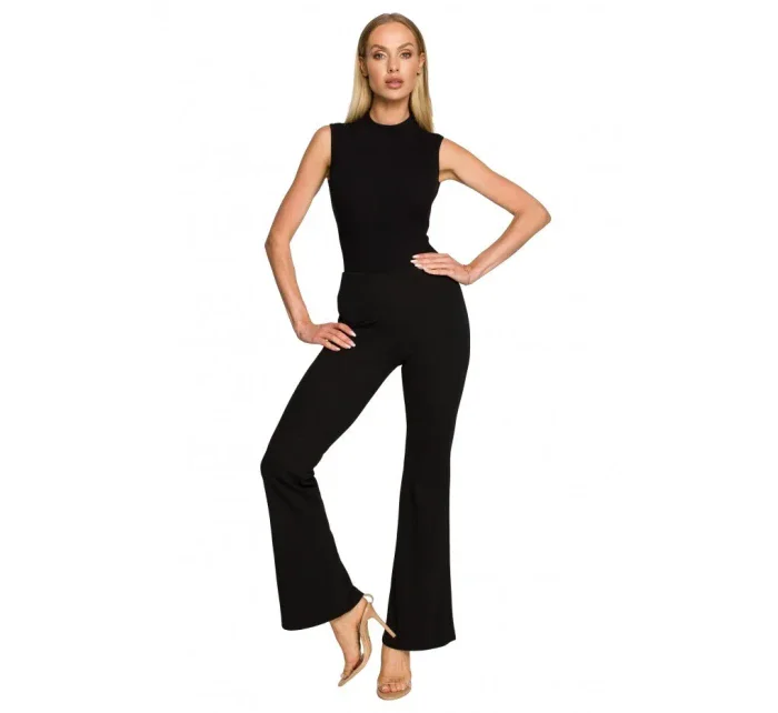 Rozšírené nohavice s vysokým pásom M704 čierne - MOE