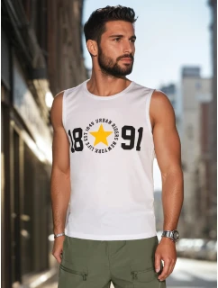 Pánská košile bez rukávů bílá Dstreet model 21988509 - FashionStreet