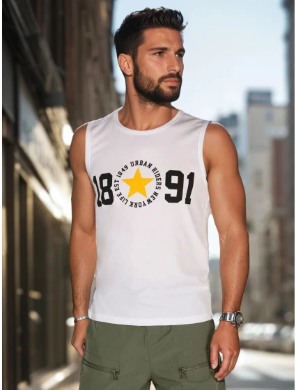 Pánská košile bez rukávů bílá Dstreet model 21988509 - FashionStreet