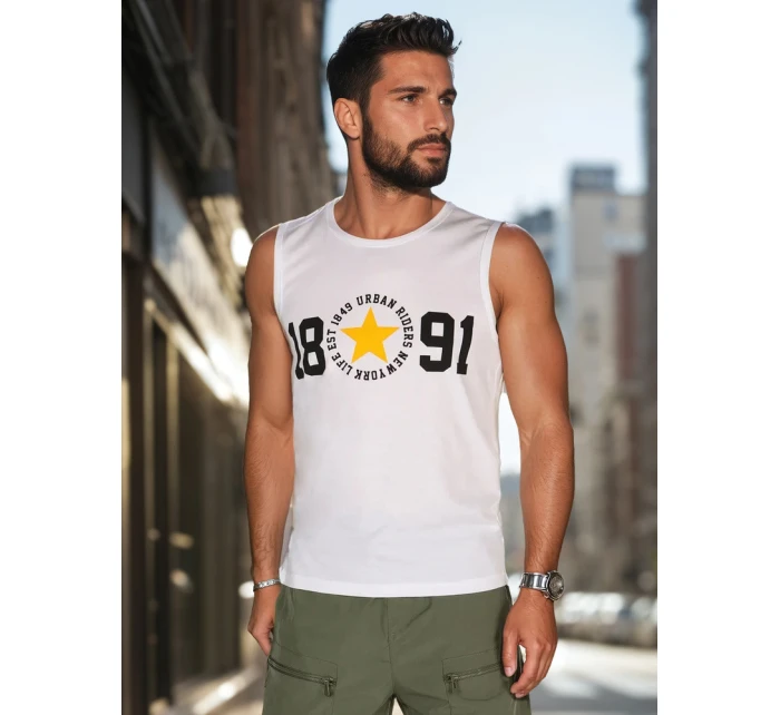 Pánská košile bez rukávů bílá Dstreet model 21988509 - FashionStreet