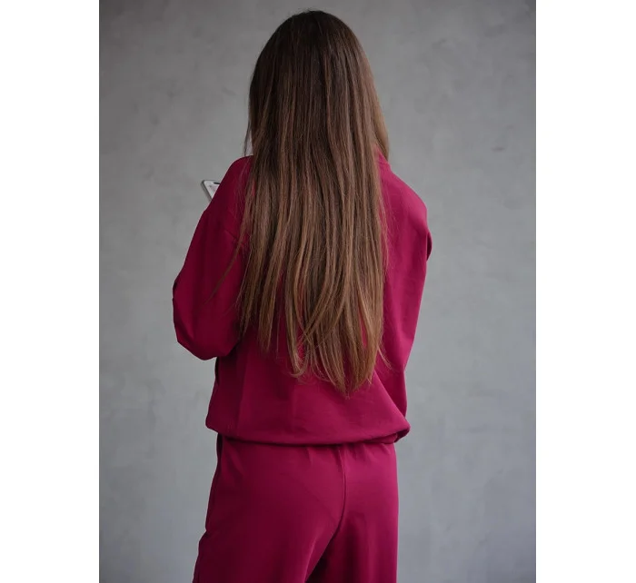 Súprava mikiny so stojačikom a nohavíc bordová (82162) Súprava mikiny so stojačikom a nohavíc bordová (82162)