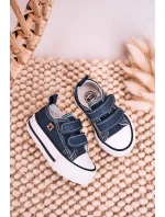 Dziecięce Trampki Na Rzepy BIG STAR HH374201 Granatowe