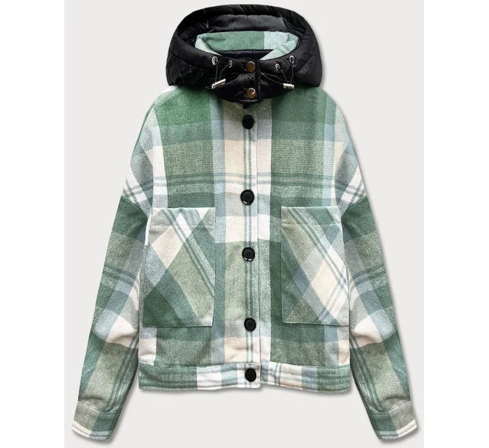 Krátká zelená košilová bunda model 18359844 - Ann Gissy