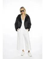 Čierny krátky dámsky kožuch Ann Gissy (AG9-9006)