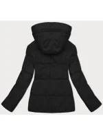 béžová oboustranná dámská krátká bunda s kapucí model 21442158 - J.STYLE