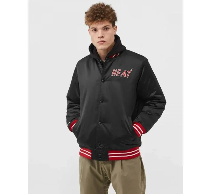 NBA Heavyweight Satin Jacket Miami Heat M model 19365221 pánské provedení - Mitchell & Ness