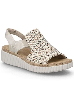 Dámske sandále na platforme béžovej farby Rieker 69276-60