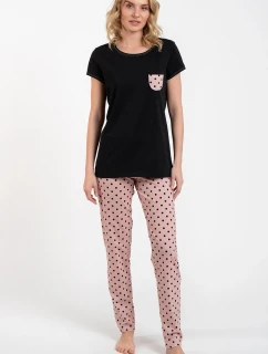 Talianska móda Buscato c.r. dĺžka farba:čierna/print