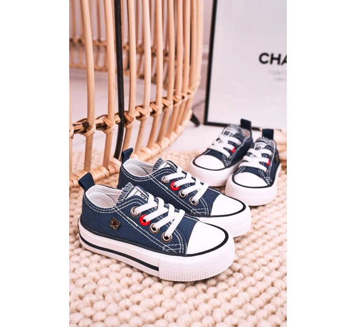 Dětské Klasické Tenisky Nízké BIG STAR model 21545373 Tmavě Modré - Big Star Shoes Dětské Klasické Tenisky Nízké BIG STAR model 21545373 Tmavě Modré - Big Star Shoes