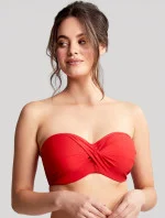 Dámsky vrchný diel plaviek Anya Riva Bandeau červené SW1303 - Panache