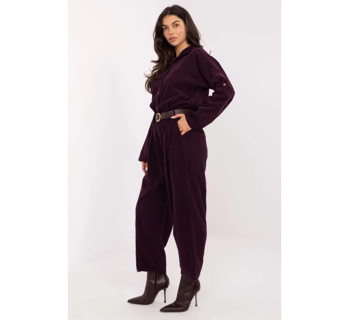 Šnúrové nohavice model 220820 Taliansko Moda Šnúrové nohavice model 220820 Taliansko Moda