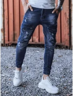 Modré pánske nohavice FashionStreet UX3286