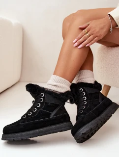 Dámske snežnice na platforme s kožušinou Big Star - čierne