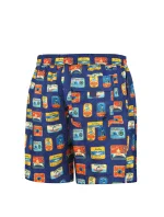 Pánské plavkové kraťasy Happy Shorts long model 20823028 Tmavě modrá mix - Self