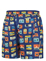 Pánske plavecké šortky Happy Shorts long SM29-48 Tmavomodrá zmes - Self