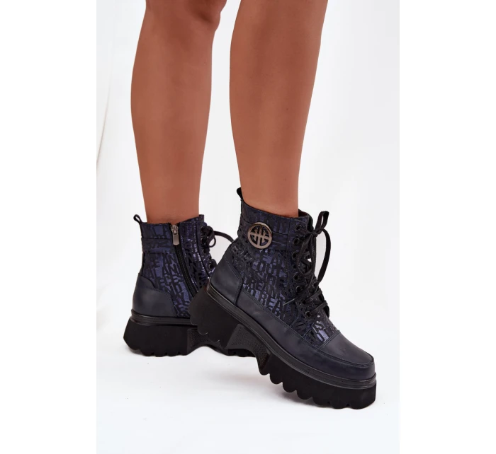 Topánky so širokou podrážkou model 222950 Vykročte štýlovo