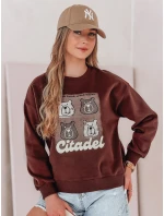 Dámská oversize mikina s  vínová model 21988107 - Dstreet