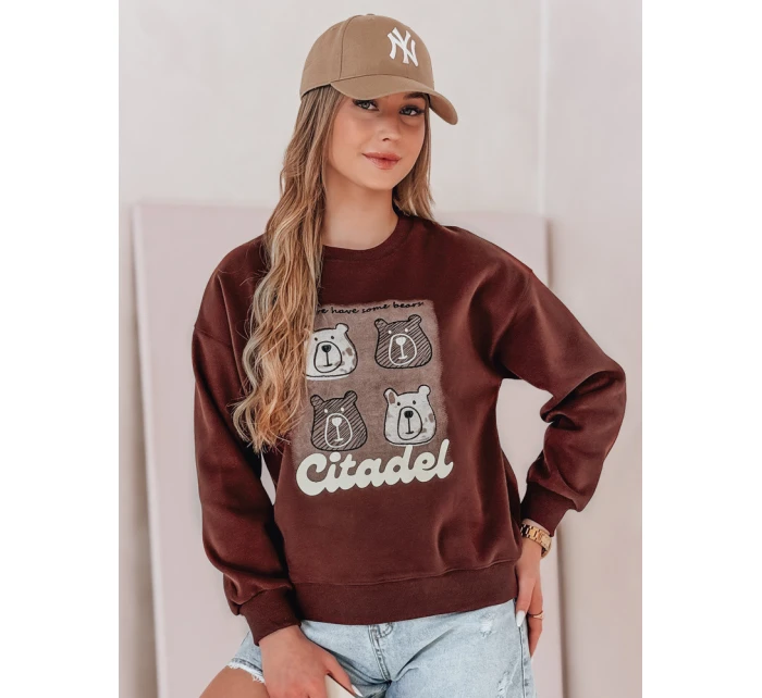 Dámská oversize mikina s  vínová model 21988107 - Dstreet